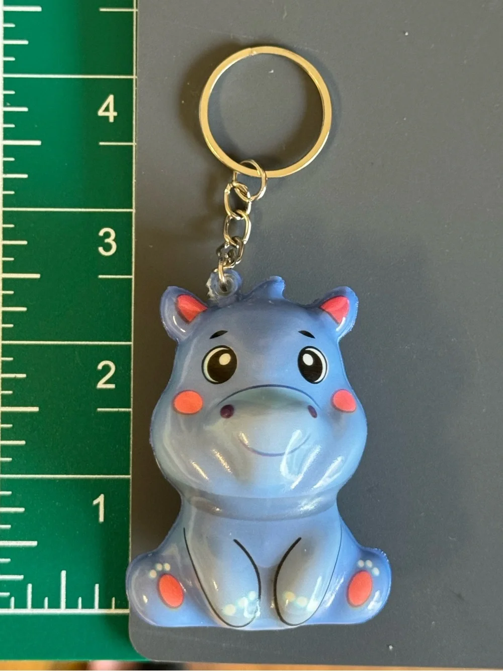 Brand New Cute Cartoon Chibi Hippo Squishy Keychain TikTok Viral